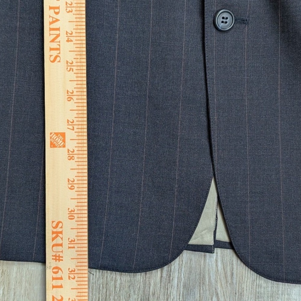 Nordstrom Men's 44R Pinstripe Wool Blazer Suit Jacket Sport Coat Tailored USA - Picture 13 of 13